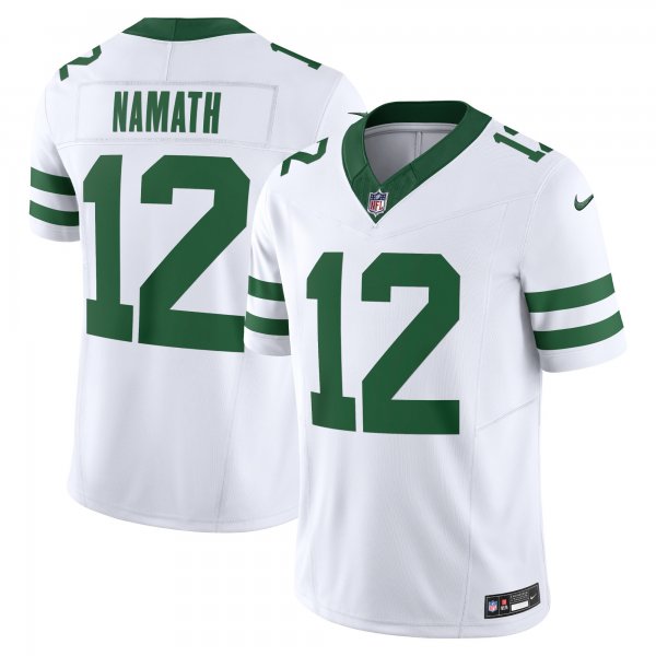 Men's New York Jets #12 Joe Namath Nike Legacy White Vapor F.U.S.E. Jersey