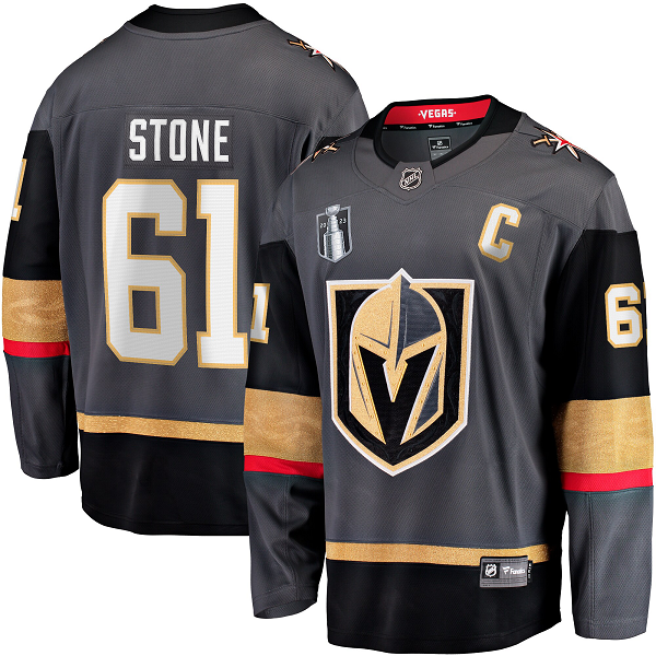 Men's Vegas Golden Knights #61 Mark Stone Black 2023 Stanley Cup Final Alternate Breakaway Player Jersey