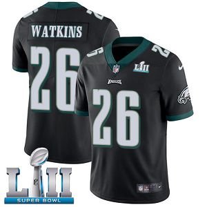 Youth Nike NFL Philadelphia Eagles #26 Jaylen Watkins Limited Alternate Black Vapor Untouchable Super Bowl LII Jersey