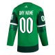 Men's Boston Bruins  adidas Kelly Green St. Patrick's Day Custom Jersey