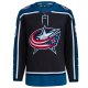 Men's Columbus Blue Jackets Elvis Merzlikins adidas Black Reverse Retro 2.0 Player Jersey