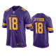 Men's Minnesota Vikings #18 Justin Jefferson Purple Alternate Game Jersey