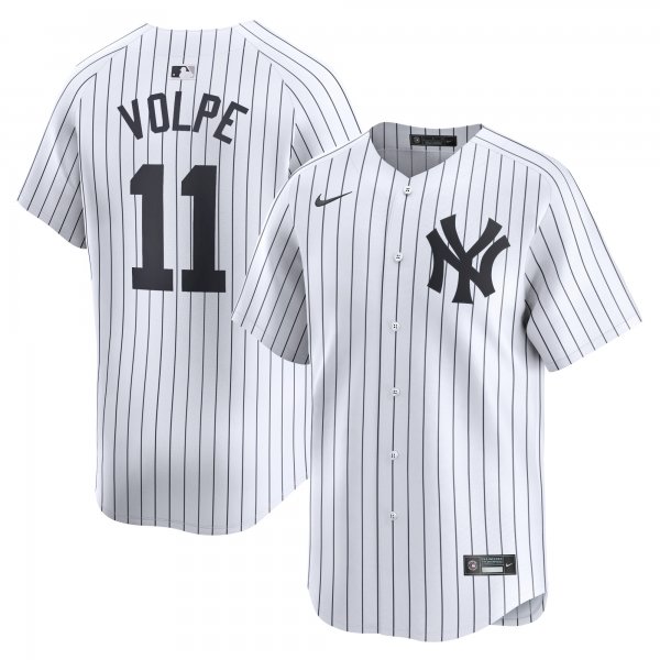 Men's New York Yankees #11 Anthony Volpe Nike White Home Limited Player Jersey