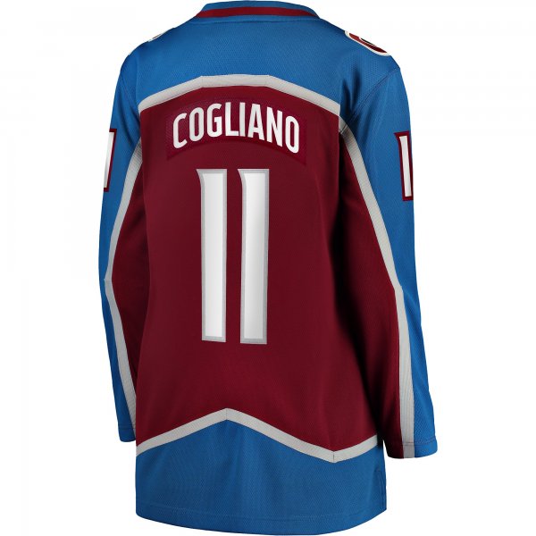 Women's Colorado Avalanche Andrew Cogliano Fanatics Burgundy Home Breakaway Player Jersey