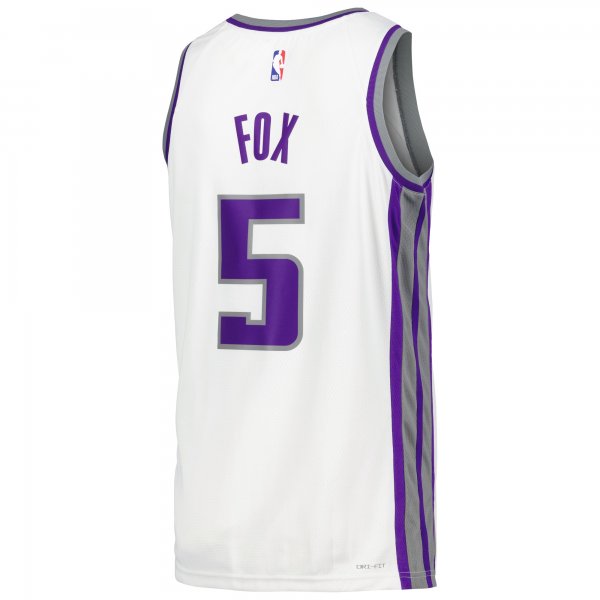 Men's Sacramento Kings De'Aaron Fox Nike White Swingman Player Jersey - Association Edition