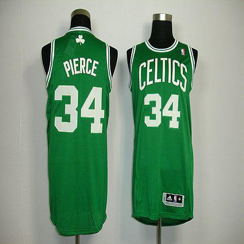 Men's Boston Celtics #34 Paul Pierce Revolution 30 Green Stitched NBA Jersey