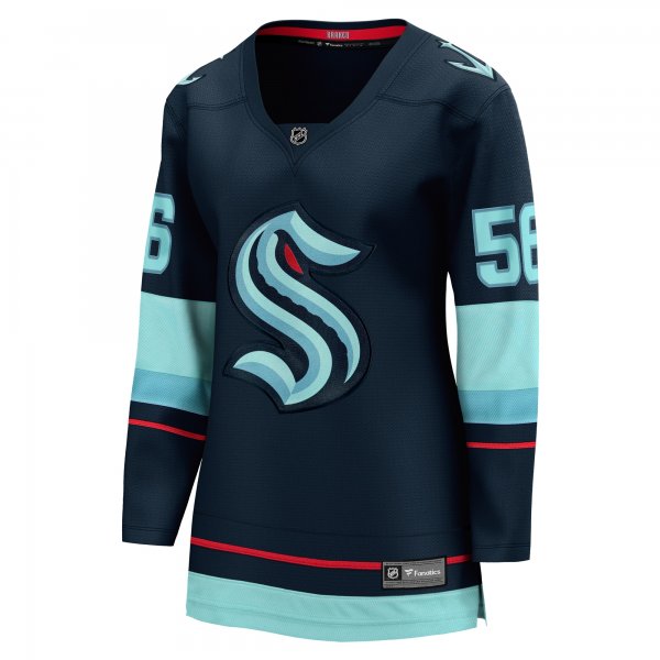 Women's Seattle Kraken Kailer Yamamoto Fanatics Deep Sea Blue Home Breakaway Player Jersey