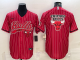 Men's Chicago Bulls Black Strips Baseball Jersey