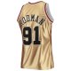 Men's Chicago Bulls Dennis Rodman Gold Mitchell & Ness 75th Anniversary 1997/98 Hardwood Classics Swingman Jersey