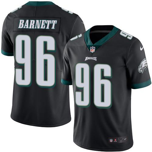 Nike Philadelphia Eagles #96 Derek Barnett Black Men's Stitched NFL Limited Rush Jersey