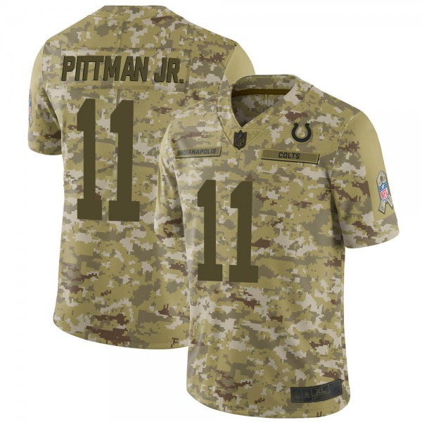 Men's Nike Indianapolis Colts #11 Michael Pittman Jr. Limited Camo 2018 Salute to Service Jersey