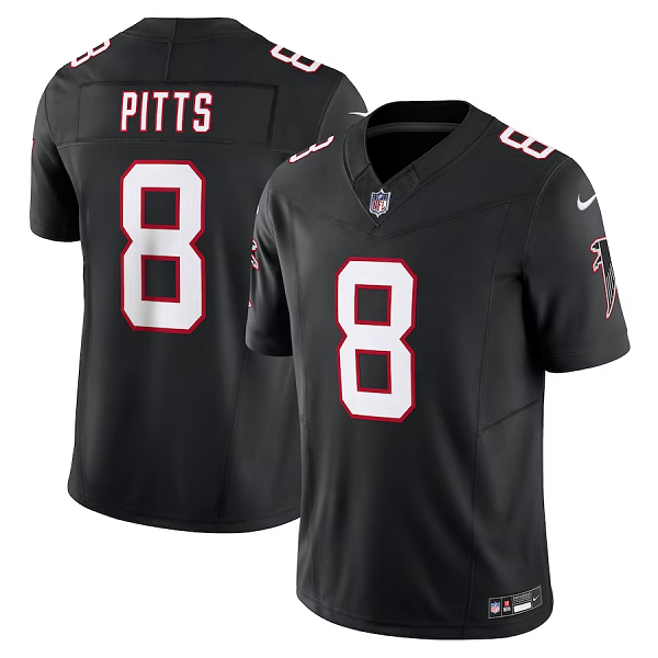 Men's Atlanta Falcons #8 Kyle Pitts Nike Black Vapor F.U.S.E. Limited Jersey