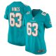 Women's Miami Dolphins Chasen Hines Nike  Aqua Team Game Jersey