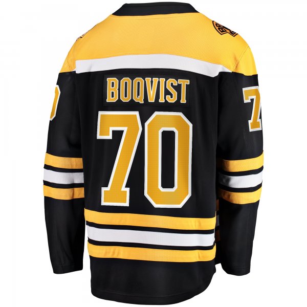 Men's Boston Bruins Jesper Boqvist Fanatics Black Home Breakaway Jersey