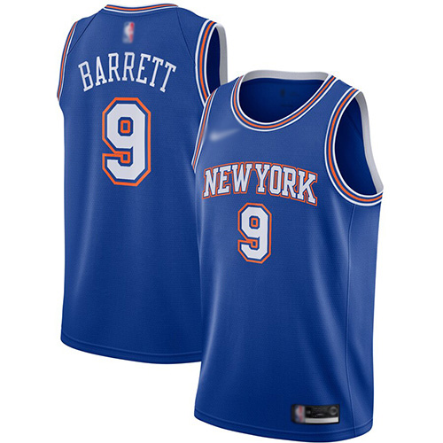 Men's New York Knicks #9 R.J. Barrett Blue NBA Swingman Statet Edition 2019/2020 Jersey