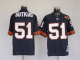 Mitchell And Ness Chicago Bears #51 Dick Butkus Blue With Big Number Bear Patch Stitched Throwback NFL Jersey