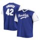 Men's Brooklyn Dodgers #42 Jackie Robinson Royal White Cooperstown Collection Replica Jersey