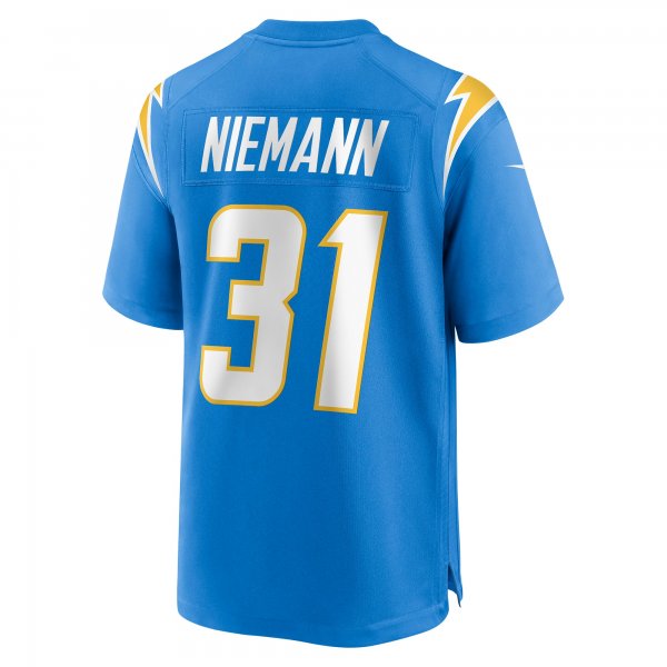 Men's Los Angeles Chargers Nick Niemann Nike Powder Blue Game Player Jersey