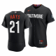 Men's Baltimore Orioles #21 Austin Hays 2023 City Connect Black Flex Base Jersey