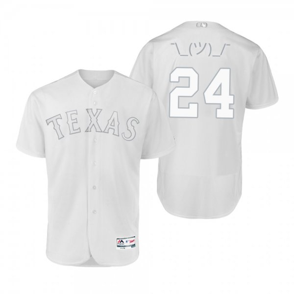 Texas Rangers Hunter Pence White 2019 Players Weekend MLB Nickname Jersey