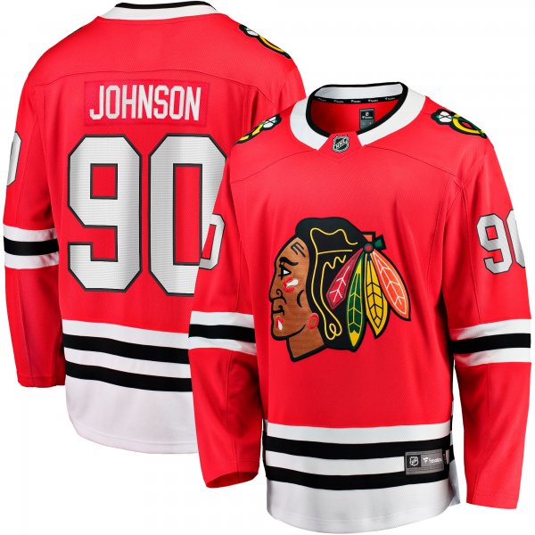 Men's Chicago Blackhawks Tyler Johnson Fanatics Red Home Team Breakaway Player Jersey