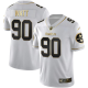 Men's Pittsburgh Steelers #90 T.J. Watt White Golden Edition Limited Stitched NFL Jersey