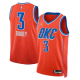 Men's Unisex Oklahoma City Thunder #3 Josh Giddey Orange Jordan Statement Edition Swingman Jersey