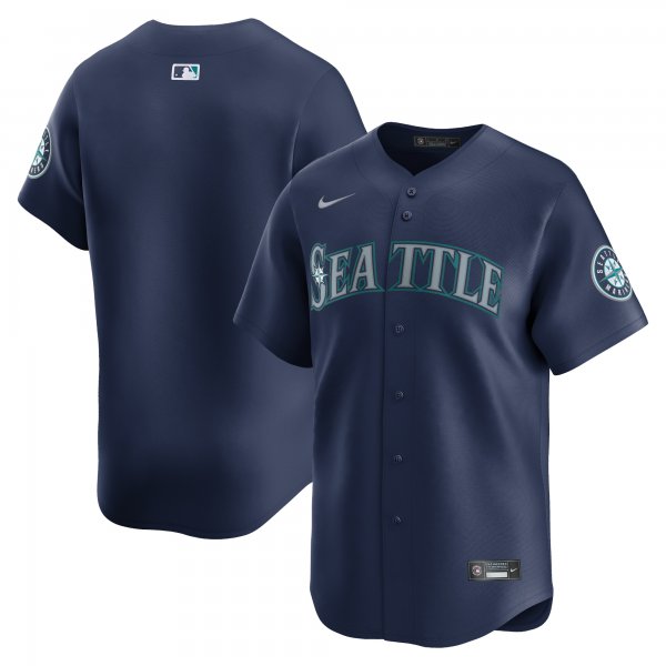 Men's Seattle Mariners  Nike Navy Road Limited Jersey