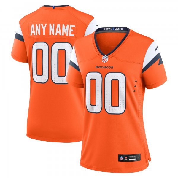 Women's Denver Broncos  Nike Orange Custom Game Jersey