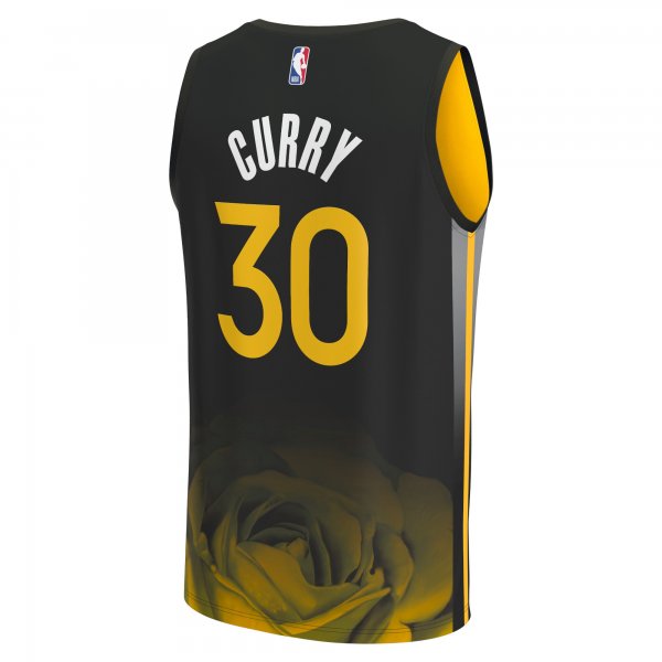 Men's Golden State Warriors Stephen Curry Fanatics Black Fastbreak Jersey - City Edition