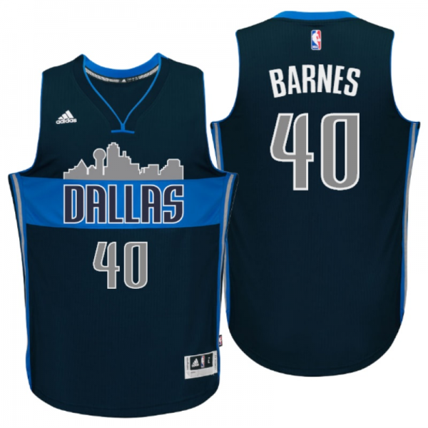 Men's Dallas Mavericks# 40 Harrison Barnes Dark Blue Stitched NBA Jersey