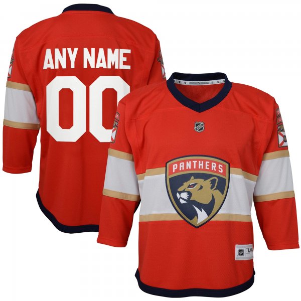 Youth Florida Panthers Red Home Replica Custom Jersey