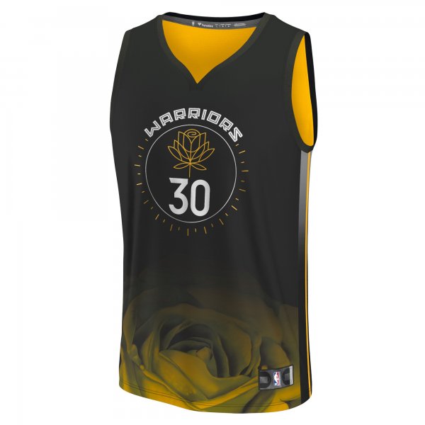 Men's Golden State Warriors Stephen Curry Fanatics Black Fastbreak Jersey - City Edition