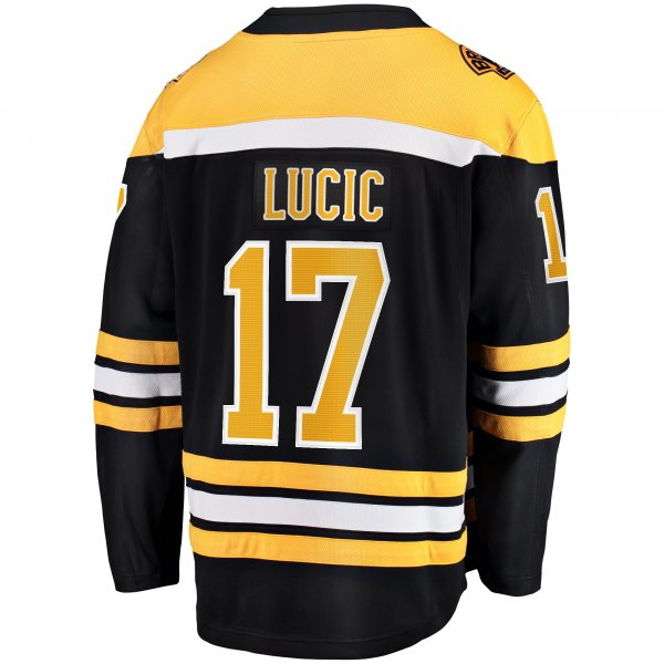 Men's Boston Bruins Milan Lucic Fanatics Black Home Breakaway Jersey