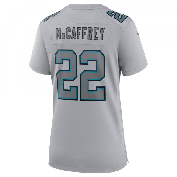 Women's Carolina Panthers Christian McCaffrey Nike Gray Atmosphere Fashion Game Jersey