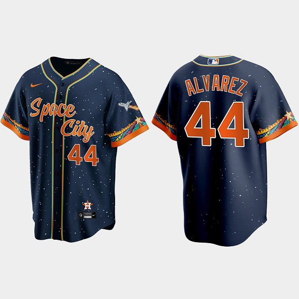 Houston Astros Yordan Alvarez 2021 City Connect Replica Men's MLB Jersey - Navy