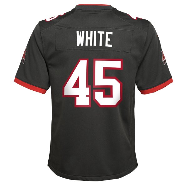 Youth Tampa Bay Buccaneers Devin White Nike Pewter Game Jersey