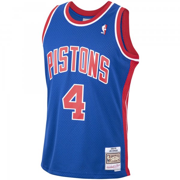 Men's Detroit Pistons Joe Dumars Mitchell & Ness Blue 1988/89 Hardwood Classics Swingman Jersey