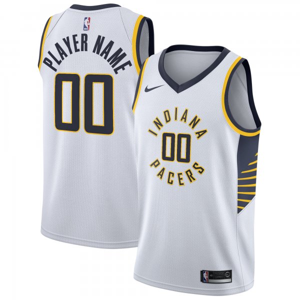 Men's Indiana Pacers Nike White 2020/21 Swingman Custom Jersey - Association Edition