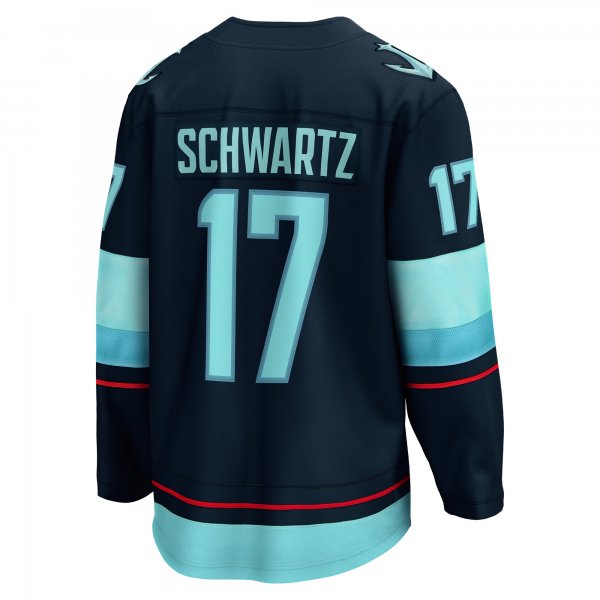 Men's Seattle Kraken Jaden Schwartz Fanatics Navy Home Breakaway Player Jersey