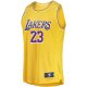 Men's Los Angeles Lakers LeBron James Fanatics Gold 2019/20 Fast Break Replica Jersey - Icon Edition