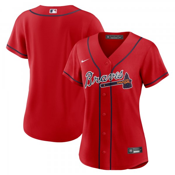 Women's Atlanta Braves Nike Red Alternate Replica Team Jersey