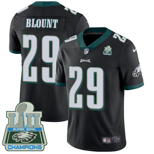 Nike Philadelphia Eagles #29 LeGarrette Blount Black Alternate Super Bowl LII Champions Men's Stitched NFL Vapor Untouchable Limited Jersey