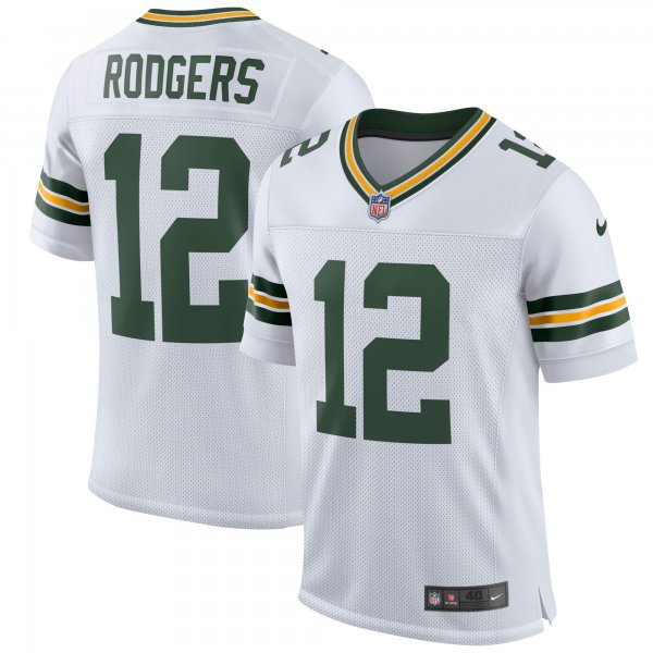 Men's Green Bay Packers Aaron Rodgers Nike White Classic Elite Player Jersey