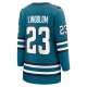 Women's San Jose Sharks Oskar Lindblom Fanatics Teal Home Breakaway Player Jersey