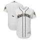 Men's Seattle Mariners Blank Majestic White 2018 Memorial Day Collection Flex Base MLB Team Jersey