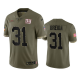 New York Giants Matt Breida #31 Olive 2022 Salute To Service Limited Jersey