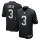 Men's Las Vegas Raiders DeAndre Carter Nike Black Game Player Jersey