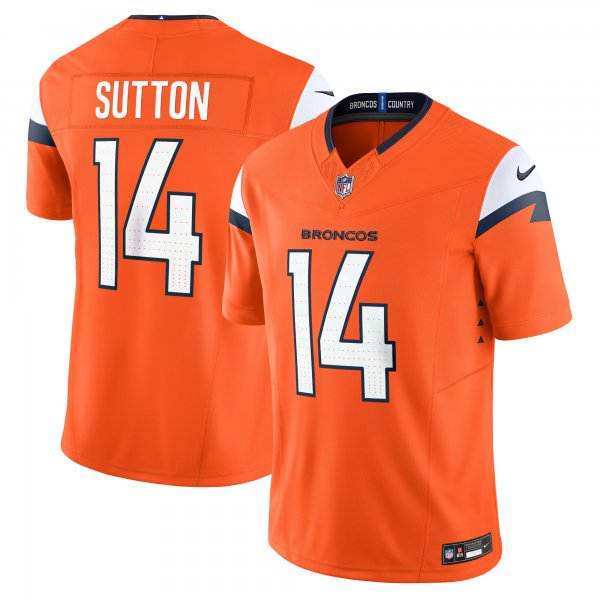 Men's Denver Broncos #14 Courtland Sutton Nike Orange Vapor F.U.S.E. Limited Jersey