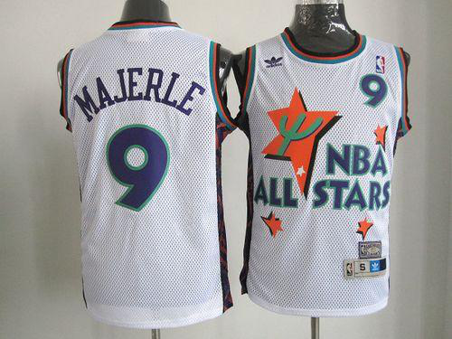 Men's Phoenix Suns #9 Dan Majerle White 1995 All Star Throwback Stitched NBA Jersey